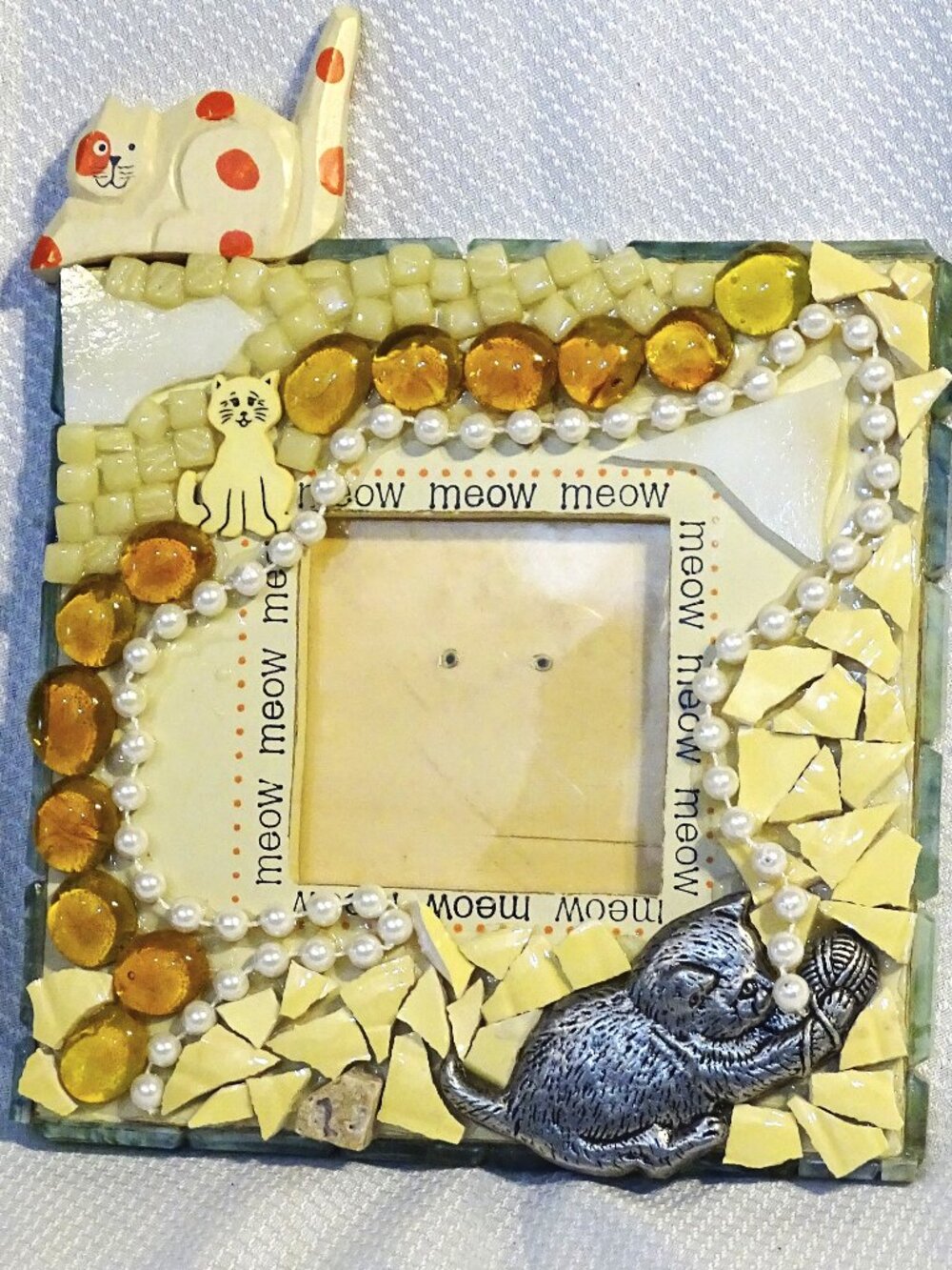 Gorgeous Cat Picture Frame 7 1/2" x 7 1/2"